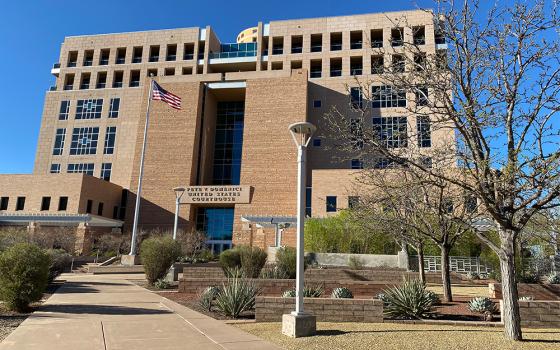 After a sex abuse claimant filed a motion claiming the Archdiocese of Santa Fe is violating a non-monetary covenant it made with abuse survivors, the archdiocese is back in U.S. Bankruptcy Court at the Pete V. Domenici United States Courthouse in Albuquerque, New Mexico. (Elizabeth Hardin-Burrola)