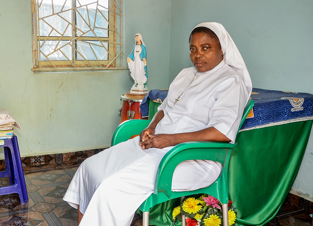 Sr. Cordelia Anekwem sits in the chapel of the Tertiary Sisters of St. Francis in Gboko, Nigeria, Jan. 31. (GSR photo/Valentine Benjamin)