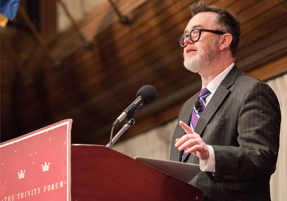 Author Rod Dreher speaks March 15, 2017, at the National Press Club. (CNS/The Trinity Forum)