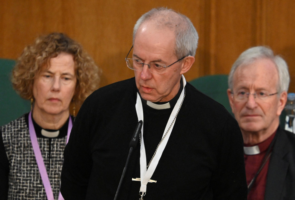 Anglican Archbishop Justin Welby of Canterbury, England, attends the General Synod 2023 in London Feb. 9. (OSV New/Toby Melville, Reuters)