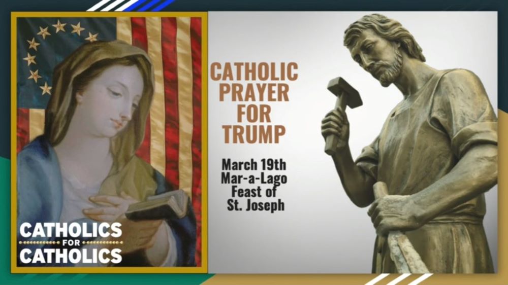 Organizers for "Catholic Prayer for Trump" said the March 19 event at Mar-a-Lago drew 1,000 Catholics. 