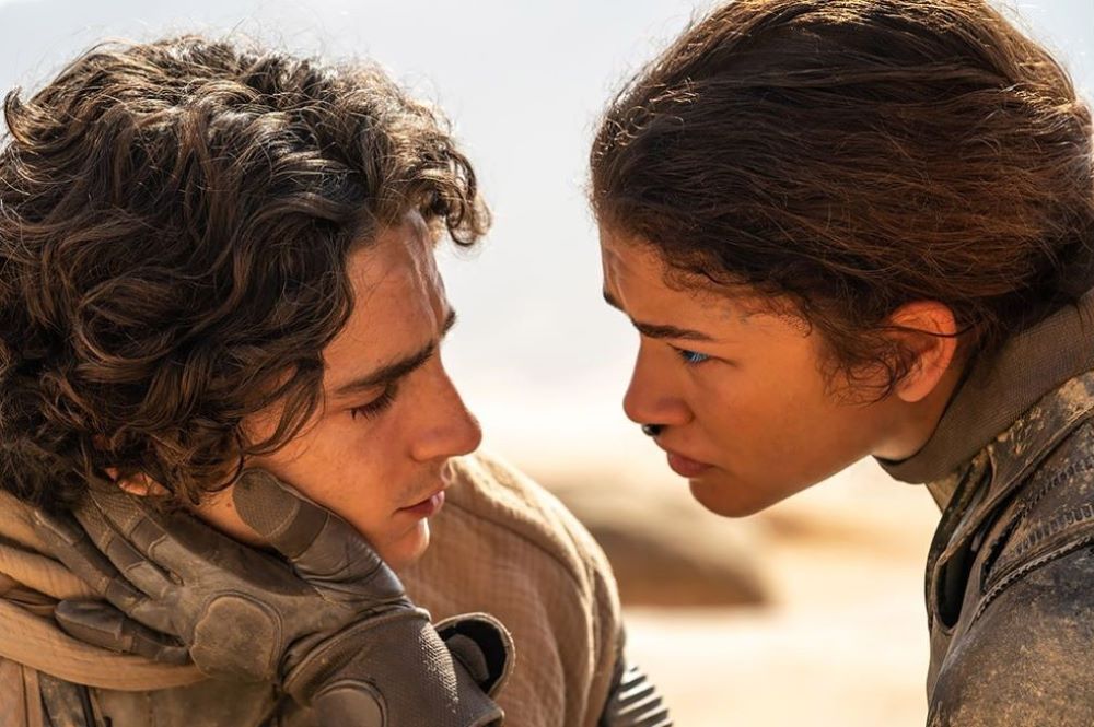 "Dune: Part Two,"' starring Timothée Chalamet as Paul and Zendaya as Chani, is "a haunting realization of the dangers of religious fundamentalism," writes Kevin Christopher Robles. (Courtesy of Legendary and Warner Bros. Entertainment Inc.)