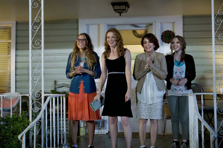 Andrea Logan White, Sarah Drew, Patricia Heaton and Sammi Hanratty star in a scene from the movie "Moms' Night Out." (CNS/Provident Films)