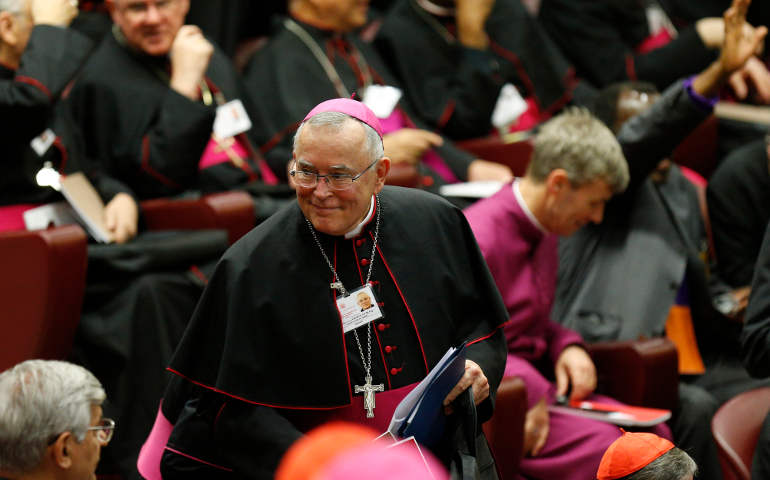 Archbishop Charles Chaput at the opening of the synod on the family Oct. 5. (CNS/Paul Haring)
