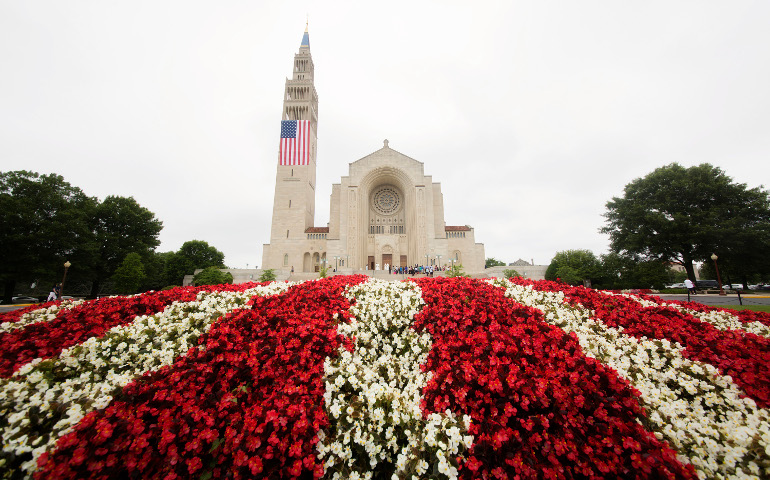 The Basilica of the National Shrine of the Immaculate Conception in Washington is seen July 4 prior to the closing Mass of the Fortnight for Freedom. (CNS/Jaclyn Lippelmann, Catholic Standard) 