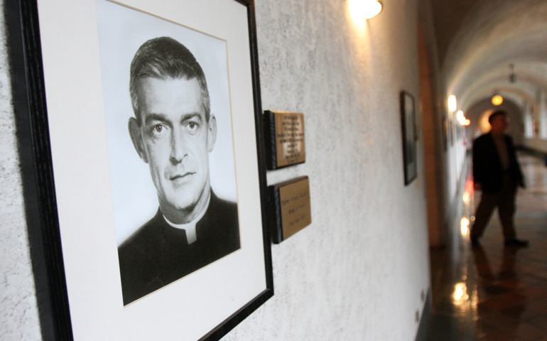 A portrait of Maryknoll Fr. Vincent Capodanno in the Hall of Martyrs at the Maryknoll Mission Center in Maryknoll, N.Y. (CNS/Gregory A. Shemitz) 