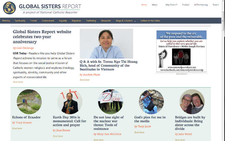 Today is the anniversary of the the launching of the Global Sister Report website, a reporting project of National Catholic Reporter made possible with a grant from the Conrad N. Hilton Foundation. 