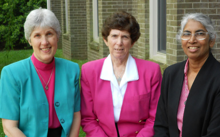 From left, Srs. Susan Gatz, Mary Elizabeth Miller and Teresa Kotturan of the Sisters of Charity of Nazareth (Margie Jones)