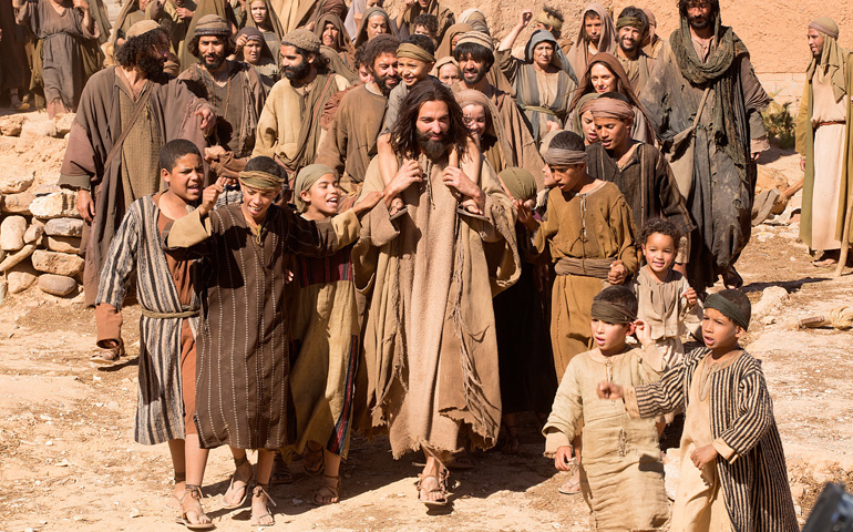 Haaz Sleiman, center, in "Killing Jesus" (CNS/Courtesy National Geographic Channels/Kent Eanes)