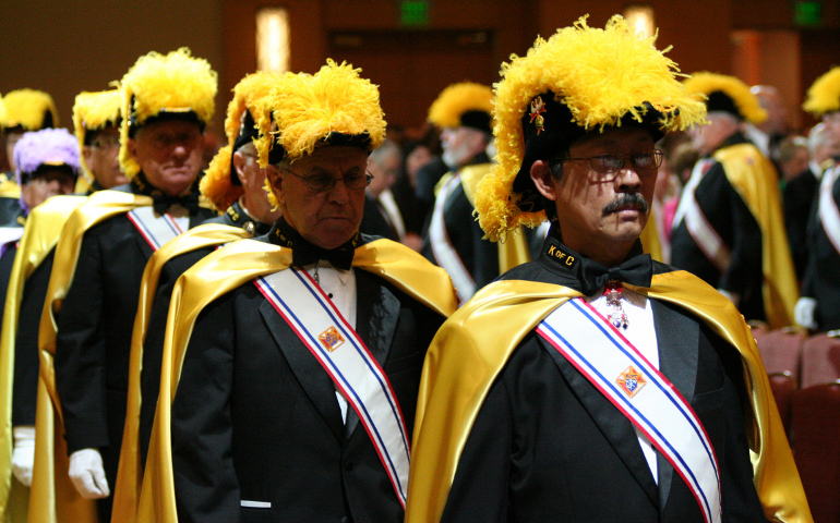 Members of the Knights of Columbus walk in a procession during the opening of the 127th Supreme Convention in Phoenix in 2009. (CNS/Catholic Sun/Andrew Junker)