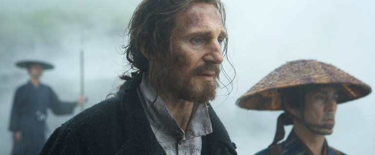 Liam Neeson stars in a scene from the movie "Silence." (CNS photo/Paramount) 