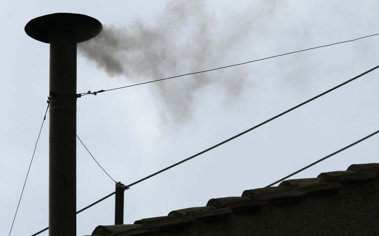In 2005, this was confirmed to be white smoke rising from the chimney above the Vatican's Sistine Chapel indicating the election of Pope Benedict XVI. (CNS/Reuters)