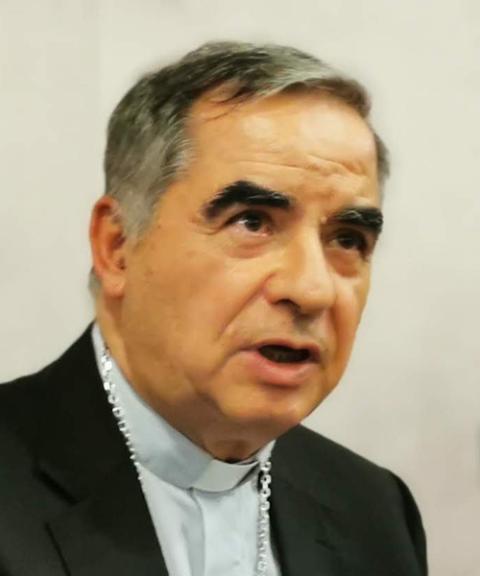 Cardinal Angelo Becciu in 2020 (CNS/Junno Arocho Esteves)