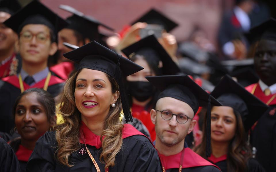 Harvard University graduates are seen May 26, 2022, in Cambridge, Massachusetts. (CNS/Reuters/Brian Snyder)
