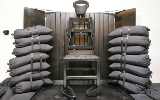 The execution chamber at the state prison in Draper, Utah, is seen in a 2010 file photo. (CNS/Salt Lake Tribune pool via Reuters/Trent Nelson)