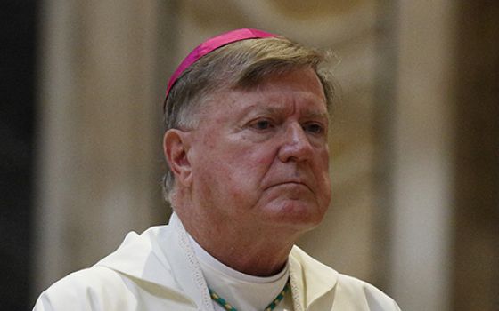 Bishop Robert McManus of Worcester, Massachusetts, at the Vatican in 2019 (CNS/Paul Haring)