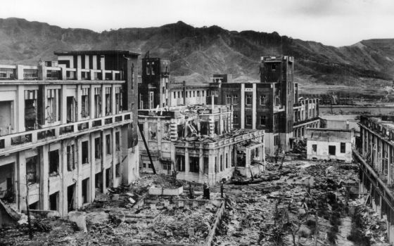 Nagasaki, Japan, showed scant signs of recovery four years after an atomic bomb was detonated over the city Aug. 9, 1945. (CNS/USA TODAY NETWORK via Reuters/Milwaukee Journal Sentinel files)