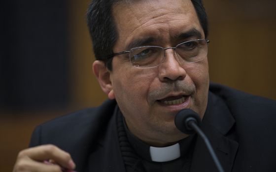 Salvadoran Archbishop José Escobar Alas of San Salvador is pictured in Washington April 13, 2018. (CNS/Tyler Orsburn)
