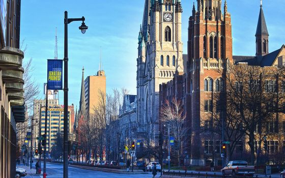 The Church of the Gesu can be seen on the Milwaukee campus of Marquette University in this winter 2020 photo. (CNS/Courtesy of Marquette University)