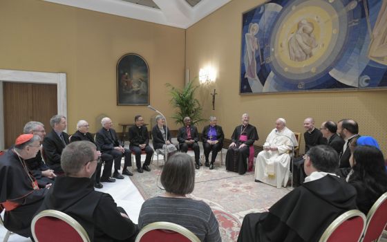 Pope Francis leads an audience with members of the Joint International Commission for Dialogue between the World Methodist Council and the Catholic Church at the Vatican Oct. 5, 2022