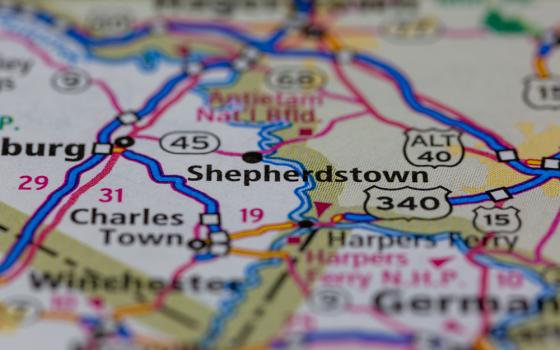Shepherdstown, West Virginia, on a road map (Dreamstime/Gary Hider)
