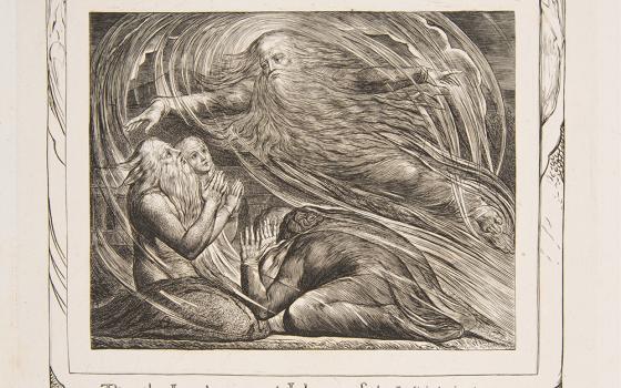 "The Lord Answering Job Out of the Whirlwind," an 1825-26 engraving by William Blake (Metropolitan Museum of Art)