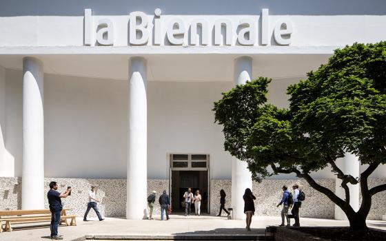 The facade of the central pavilion of the Venice Biennale, a major international contemporary art exhibition in Venice, Italy, can be seen in this 2016 file photo. (CNS/Courtesy of Venice Biennale)