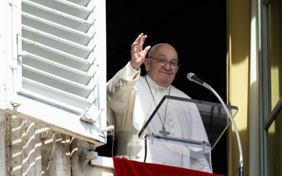 Pope Francis waves from St. Peter's