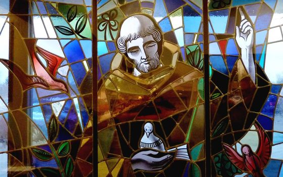 St. Francis of Assisi stained glass window (Wikimedia Commons/Jim McIntosh)