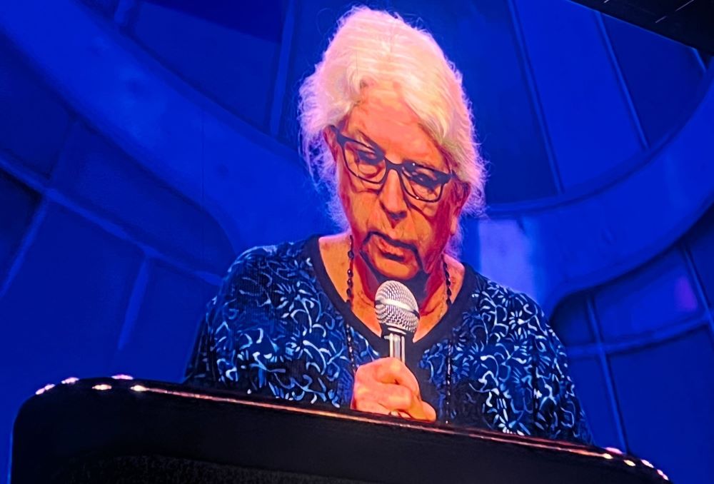 Martha Hennessy speaks at eucharistic congress.
