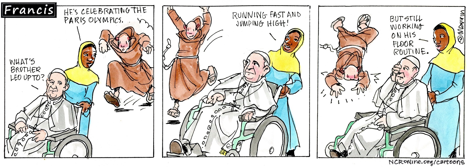 Francis, the comic strip: Leo celebrates the Paris Olympics!