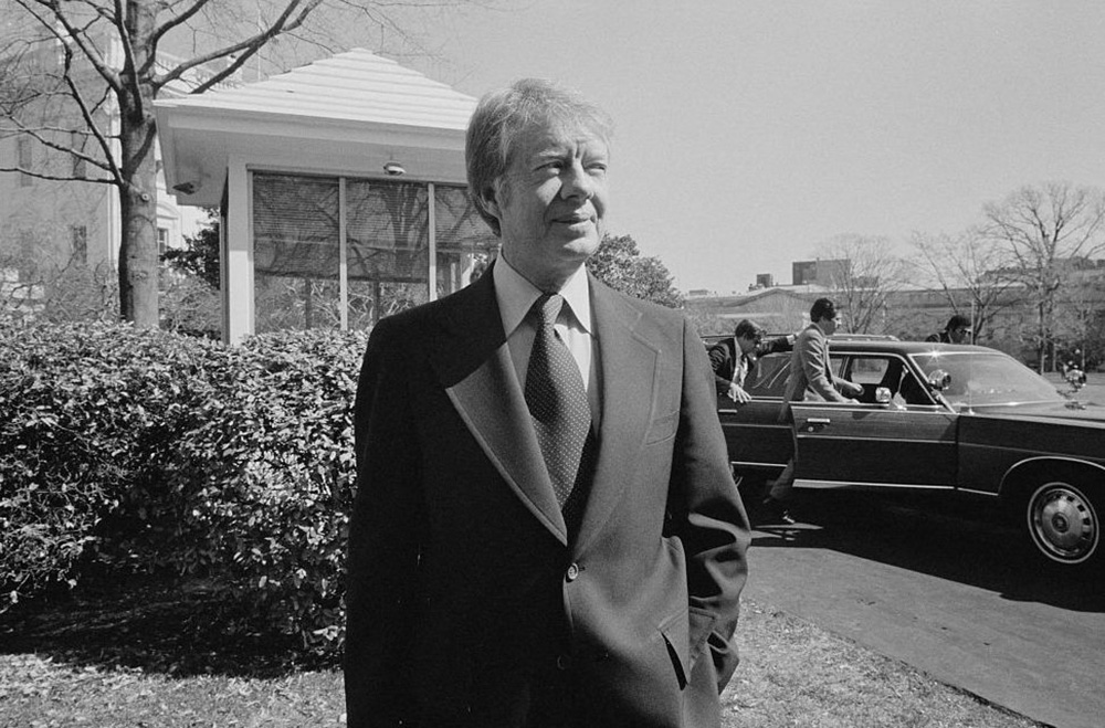 Then-President Jimmy Carter poses at the White House in Washington March 8, 1977. (OSV News/Marion S. Trikosko/ Library of Congress via Reuters)