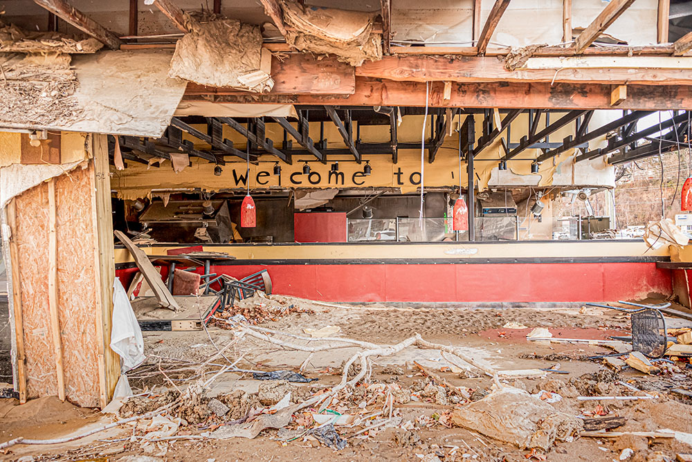 Restaurant interior, next to Swannanoa River, Biltmore Village, Dec. 11, 2024 (Darlene O'Dell)