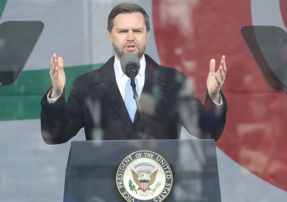 U.S. Vice President JD speaks during the 52nd annual March for Life rally in Washington Jan. 24, 2025. (OSV News photo/Bob Roller)