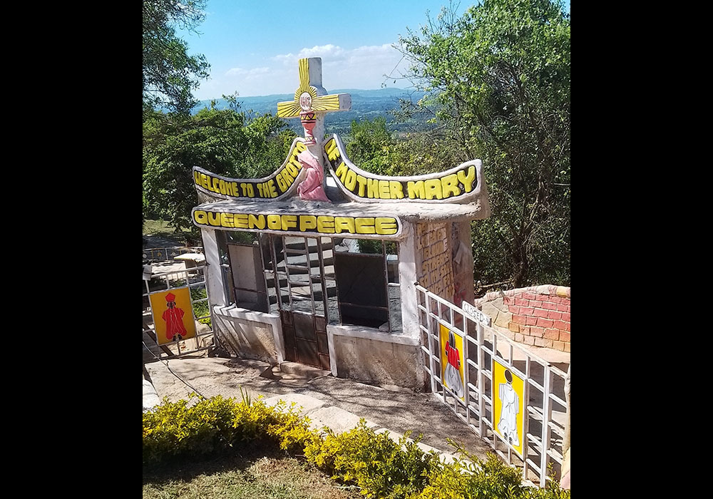 Mother Mary Queen of Peace Shrine sits atop Kabiyet Hill in western Kenya. Established by the Catholic Diocese of Eldoret, it has become a site of community gathering and environmental conservation. (Shadrack Omuka)