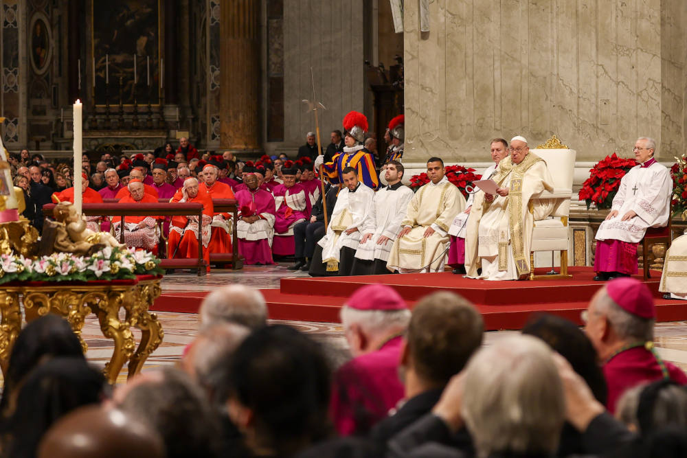 Pope Francis opened the Holy Door of St. Peter's Basilica - and so, the year of Jubilee - during the Christmas Mass on Dec. 24, 2024. (CNS photo/Lola Gomez)