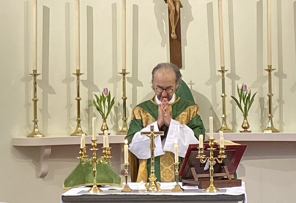 Fr. Clive Dytor is pictured at St. Teresa of Lisieux Church on Jan. 15 in Charlbury, England. (Jonathan Luxmoore)