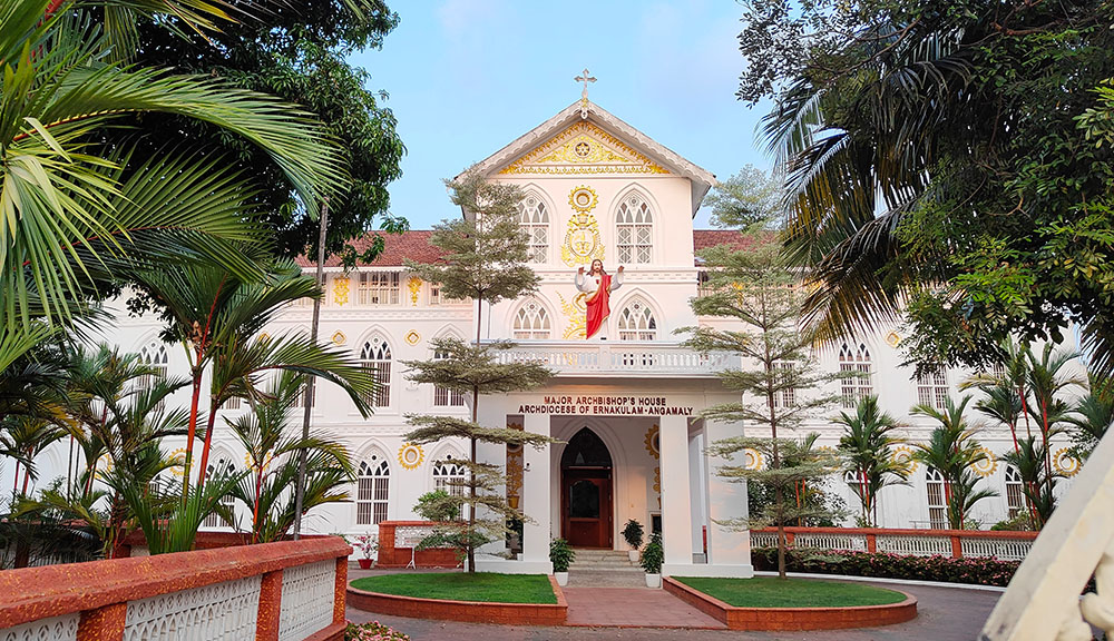 The Archbishop's House of the Ernakulam-Angamaly Archdiocese in the southwestern Indian state of Kerala (Thomas Scaria)