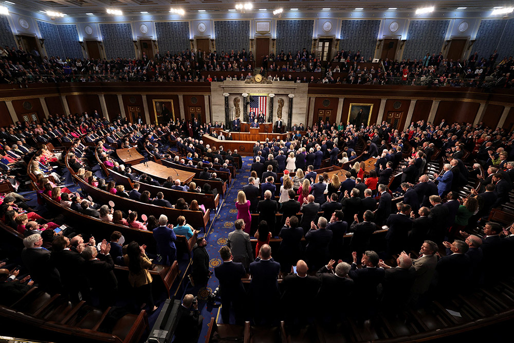 U.S. President Donald Trump addresses a joint session of Congress at the U.S. Capitol in Washington March 4, 2025. (OSV News/Reuters/Kevin Lamarque)