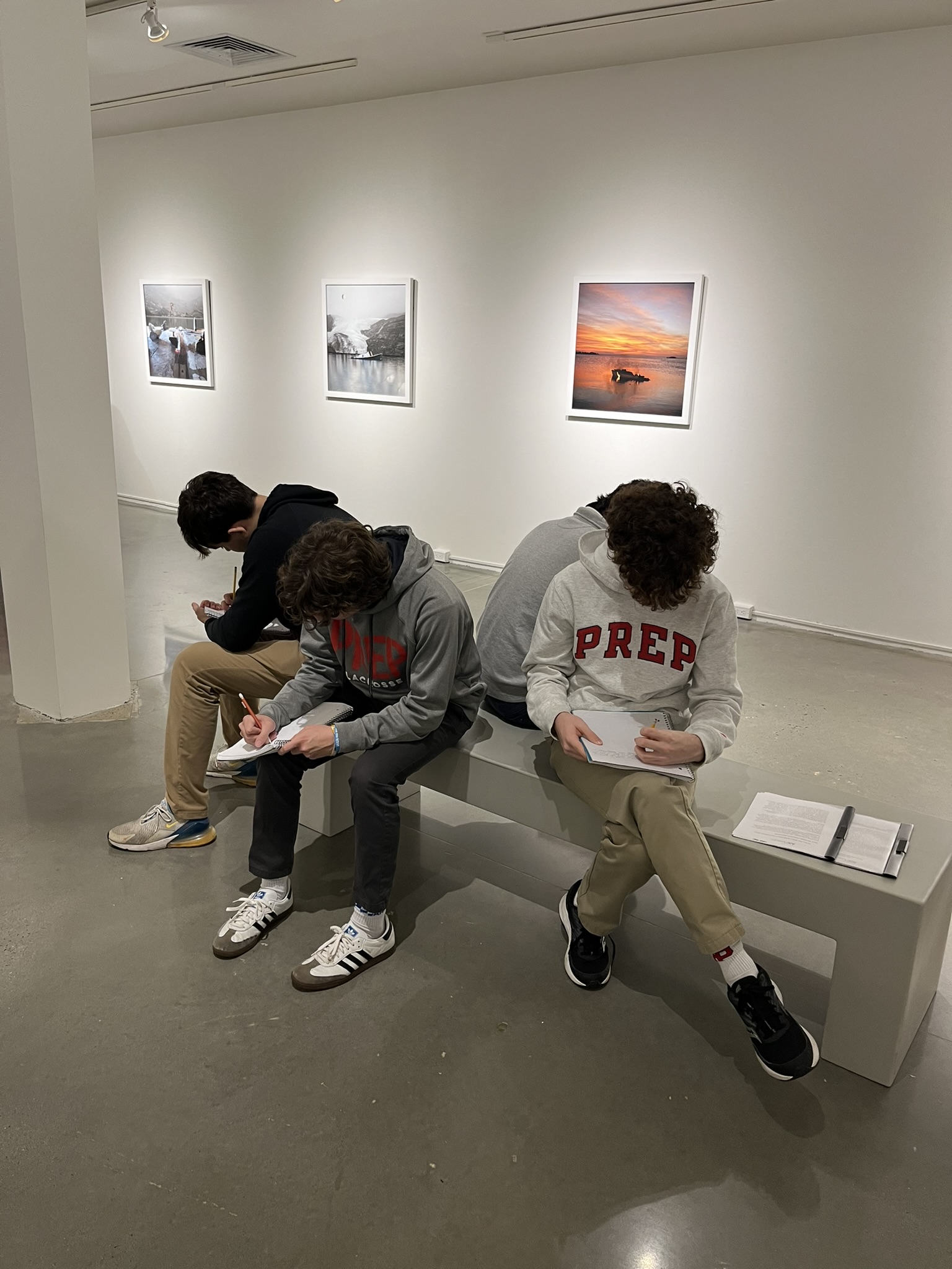 Fairfield Prep's Environmental Justice classes visited the Fairfield University Art Museum