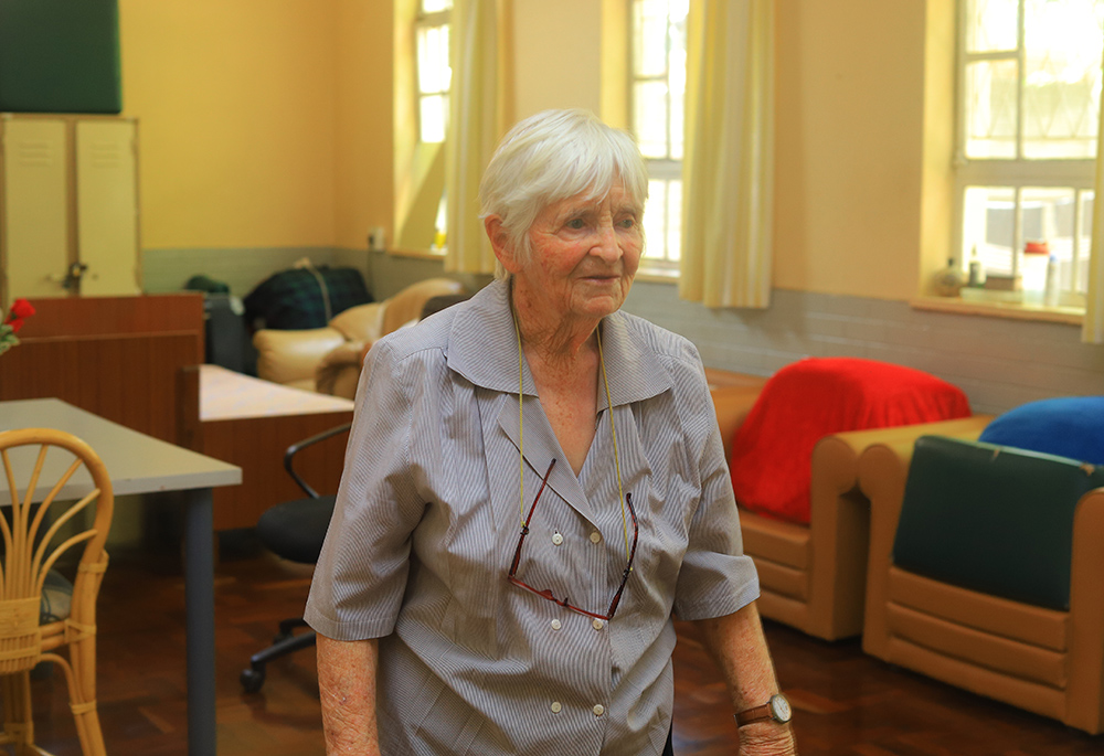 Sr. St. John Enright, a member of the Sisters of Mercy, serves as the director of the Immaculata Shelter, one of the few shelters dedicated to the homeless in the northern suburbs of Johannesburg, South Africa. (GSR photo/Doreen Ajiambo)