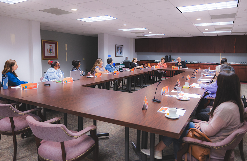 The San Diego Diocese's Women's Advisory Committee meets with Cardinal Robert McElroy, formerly of San Diego. The committee conducted a survey of parishes, pastors and women in leadership within the diocese. Their report was released in February. (Leonardo Enrique Fonseca)