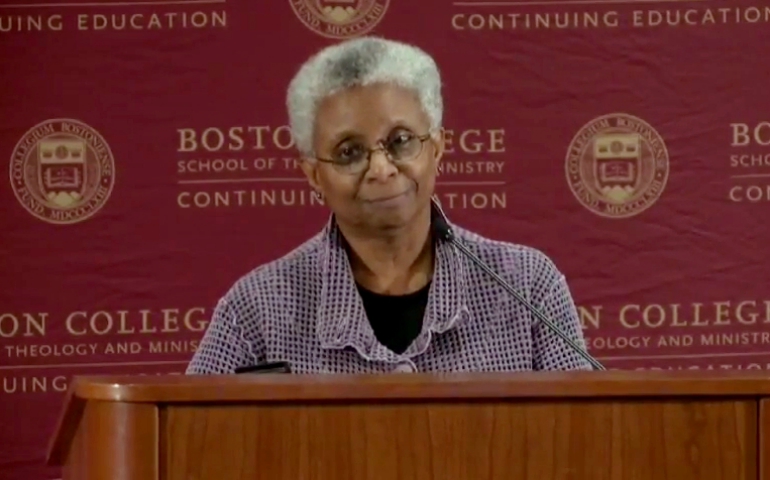 Theologian M. Shawn Copeland speaks at Boston College in October 2012. (YouTube/Boston College School of Theology and Ministry Continuing Education)