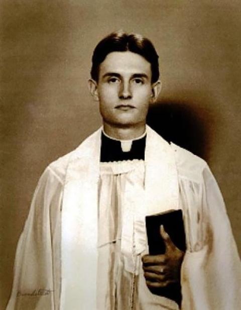 An undated photo of Fr. Emil Joseph Kapaun, a Kansas priest and a military chaplain who died in 1951 ministering to prisoners of war during the Korean War (CNS/Courtesy of The Catholic Advance)