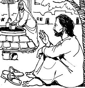 samaritan woman coloring page