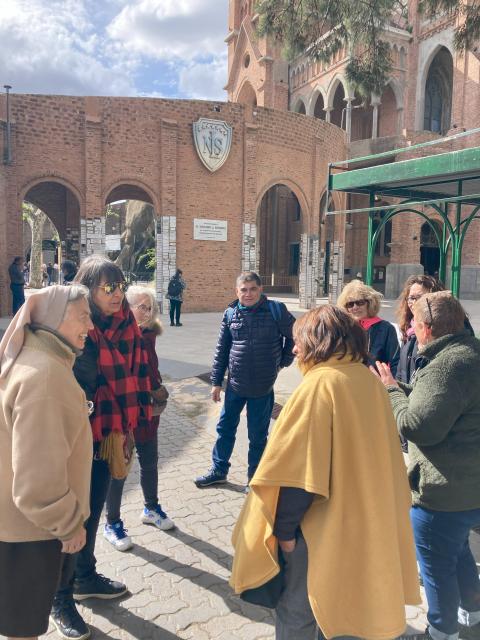 One of Pelloni's monthly meetings with the community, held on the 11th of each month, where they celebrate Mass, learn about and discuss news of cases brought to justice (GSR photo/Catalina Cepparro)