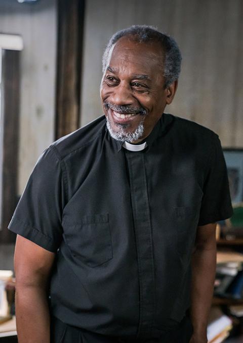 Actor Joe Morton as Msgr. Gregory Heck in "Trinity's Triumph" (RNS/Courtesy image)