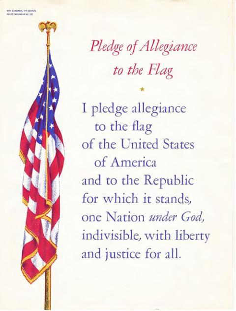 The Pledge of Allegiance (United States Government Publishing Office/Wikimedia Commons)