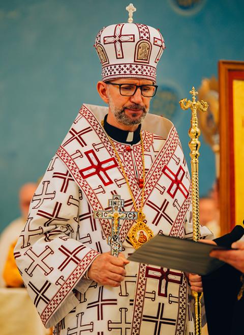 Bishop Artur Bubnevych hopes the missionary character of his church will be a spiritual home to those who need it. (Jonathan Cabada)