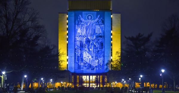 ND graduation: Ukrainian archbishop imparts advice as flags wave